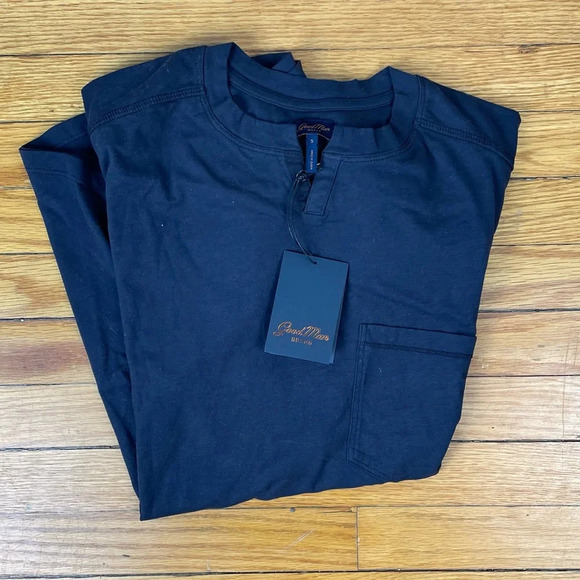 Good Man Brand V-Notch Premium Cotton  T-Shirt, dark navy, size small - Picture 5 of 9